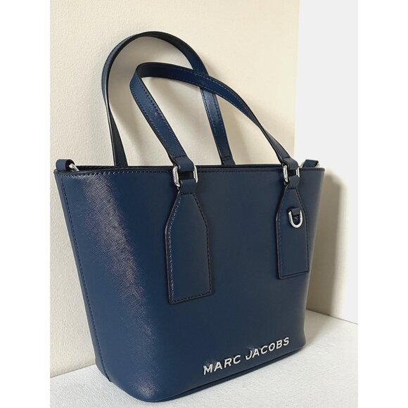 New Marc Jacobs Crossgrain Tote Azure Blue - Picture 6 of 7